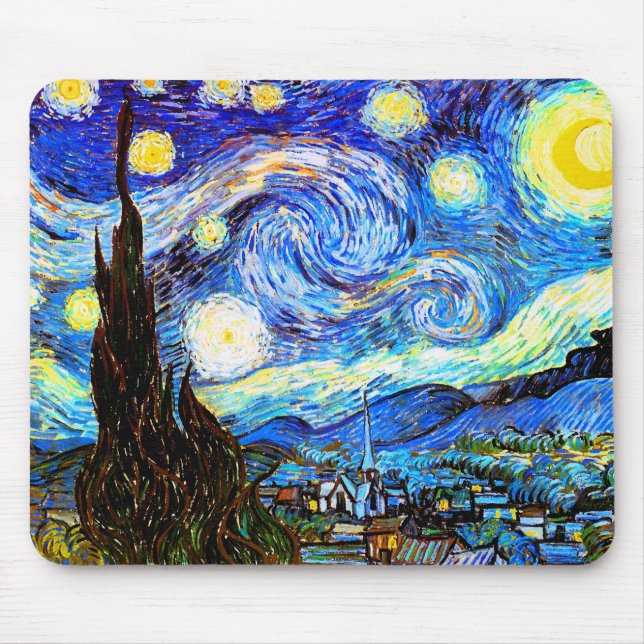 Van Gogh Starry Night Fine Art Musmatta (Framsidan)