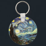 Van Gogh Starry Night Fine Art Nyckelring<br><div class="desc">Starry Night,  den mest berömd målningen av den nederländske Post-Impressionististen Vincent van Gogh. En ensam cypress träd,  en sovande by,  och ett himlar som ropar med stjärnor. Vintage retro söt,  gigantiskt,  populärt,  konstnärligt färgstarkt landskap i eleganten mönster Post-Impressionism dekorativ dekorativ religiösa andlig inspirationell bra konsmålning av.</div>
