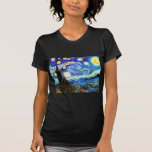 Van Gogh Starry Night Fine Art Tee Shirt<br><div class="desc">Starry Night,  bra konst av Vincent van Gogh.</div>