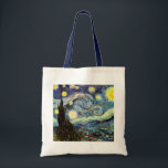 Van Gogh Starry Night Fine Art Tygkasse<br><div class="desc">Starry Night,  den mest berömd målningen av den nederländske Post-Impressionististen Vincent van Gogh. En ensam cypress träd,  en sovande by,  och ett himlar som ropar med stjärnor. Vintage retro söt,  gigantiskt,  populärt,  konstnärligt färgstarkt landskap i eleganten mönster Post-Impressionism dekorativ dekorativ religiösa andlig inspirationell bra konsmålning av.</div>