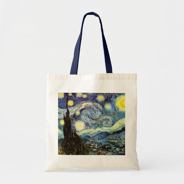 Van Gogh Starry Night Fine Art Tygkasse (Framsidan)