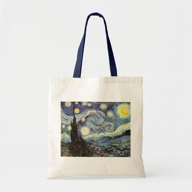 Van Gogh Starry Night Fine Art Tygkasse (Framsidan)