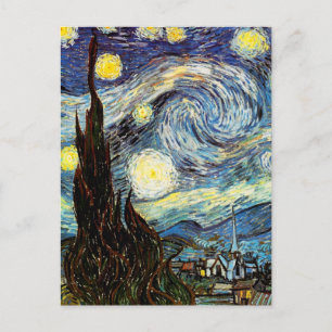 Van Gogh Starry Night Fine Art Vykort