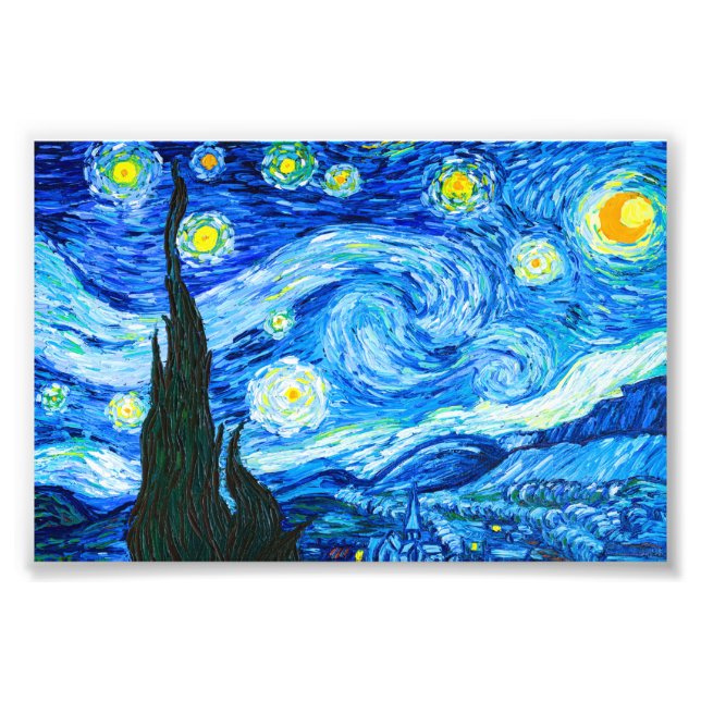 Van Gogh Starry Night Fototryck (Framsidan)