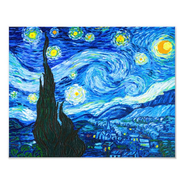 Van Gogh Starry Night Fototryck (Framsidan)