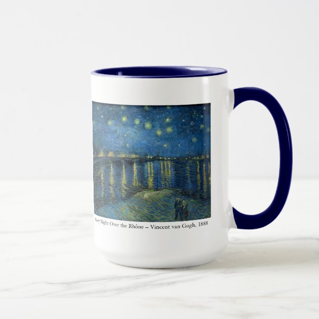 Van Gogh Starry Night Gratitude Artistic Uplifting Mugg (Höger)