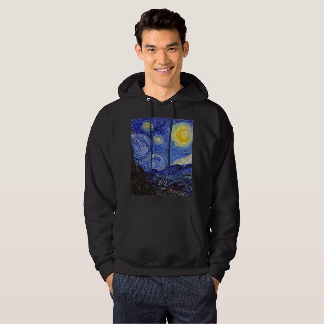 van Gogh ,“ “  ”Starry night ” Hoodie (Hel framsida)