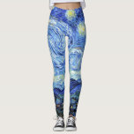 Van Gogh Starry Night Impressionism Print Leggings<br><div class="desc">"     Wonderfulvintage bra art Impressionism målning av Van Gogh of Starry Night" står på alla över trycklagarna.  Bilden är offentlig domän på grund av att upphovsrätten har upphört att gälla.</div>