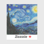 Van Gogh Starry Night. Impressionistisk vintage ko Klistermärken<br><div class="desc">Van Gogh "Starry Nght"-dekal.</div>