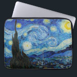 Van Gogh Starry Night. Impressionistisk vintage ko Laptop Fodral<br><div class="desc">Van Gogh "Starry Night" laptop sleeve.</div>
