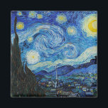 Van Gogh Starry Night. Impressionistisk vintage ko Magnet<br><div class="desc">Van Gogh "The Starry Night"-magnet.</div>