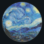 Van Gogh Starry Night. Impressionistisk vintage ko Runt Klistermärke<br><div class="desc">Van Gogh "Starry Nght"-dekal.</div>
