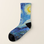 Van Gogh Starry Night. Impressionistisk vintage ko Strumpor<br><div class="desc">Van Gogh "Starry Night" strumpar.</div>