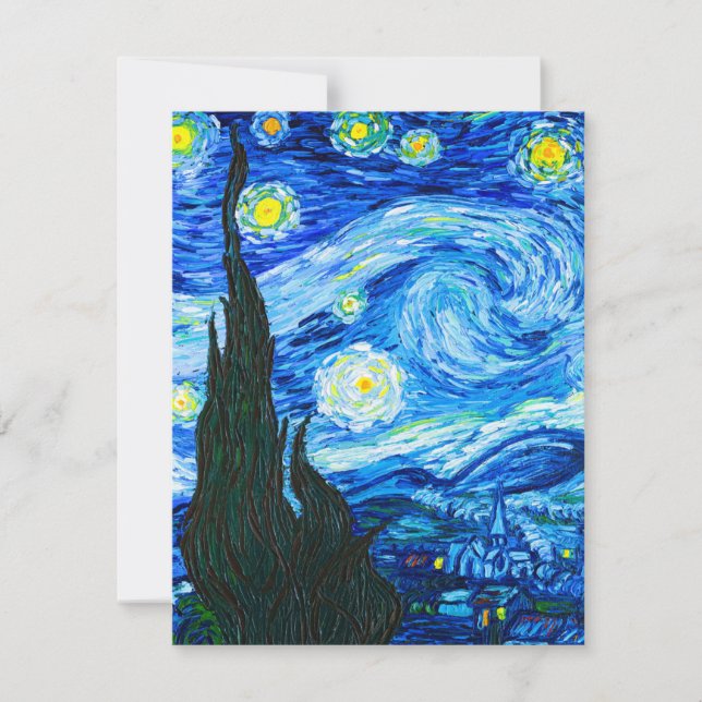 Van Gogh Starry Night Inbjudningar (Framsida)