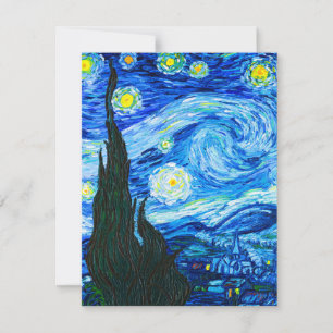 Van Gogh Starry Night Inbjudningar