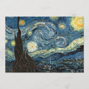 Van Gogh Starry Night Inbjudningar