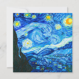 Van Gogh Starry Night Inbjudningar