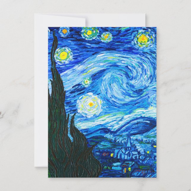 Van Gogh Starry Night Inbjudningar (Framsida)