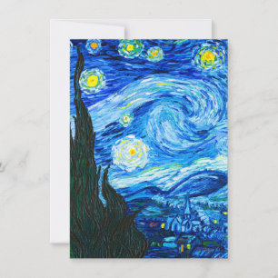 Van Gogh Starry Night Inbjudningar