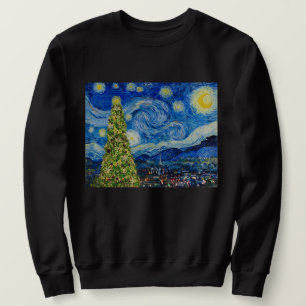 Van Gogh Starry Night - Julgran Lång Ärmad Tröja