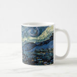 Van Gogh Starry Night Kaffemugg<br><div class="desc">Vincent Van Gogh Starry Night-mästerverk,  vintage av nutida produkter från Zazilicious</div>
