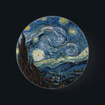 Van Gogh Starry Night Knapp<br><div class="desc">Vincent Van Gogh Starry Night-mästerverk,  vintage av nutida produkter från Zazilicious</div>