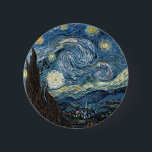 Van Gogh Starry Night Knapp<br><div class="desc">Vincent Van Gogh Starry Night-mästerverk,  vintage av nutida produkter från Zazilicious</div>