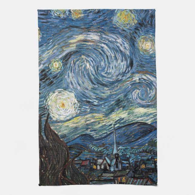 Van Gogh Starry Night Kökshandduk (Vertikal)