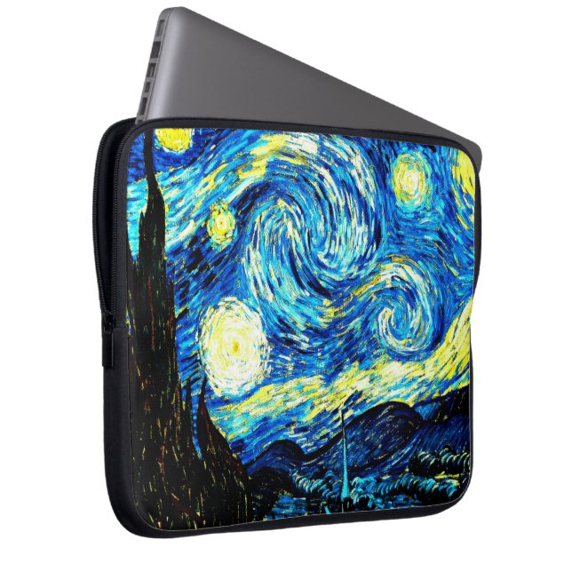 Van Gogh - Starry Night Laptop Fodral (Framsidan Höger)