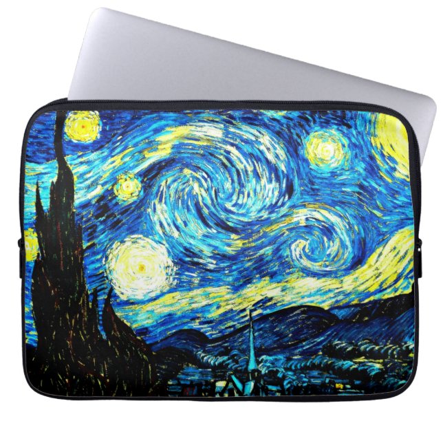 Van Gogh - Starry Night Laptop Fodral (Framsidan)