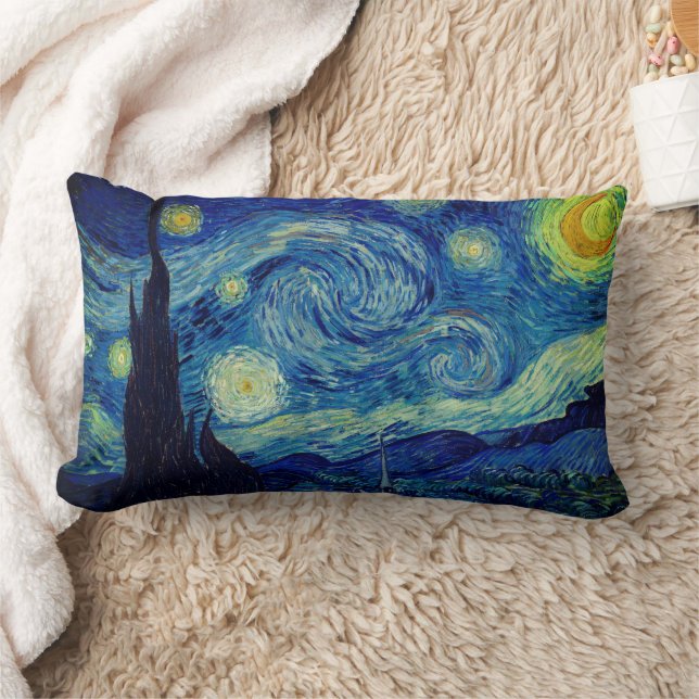 Van Gogh Starry Night Lumbarkudde (Filt)