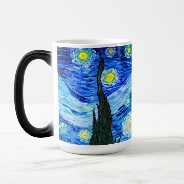 Van Gogh Starry Night Magisk Mugg (Vänster)