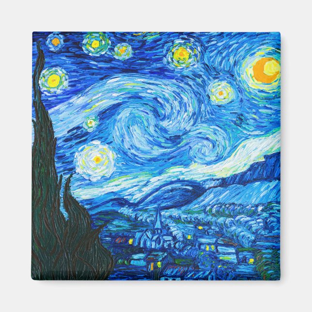 Van Gogh Starry Night Magnet (Framsidan)