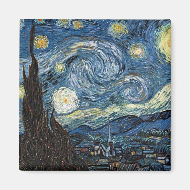 Van Gogh Starry Night Magnet (Framsidan)