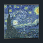 Van Gogh Starry Night Magnet<br><div class="desc">Om Starry Night\ är en målning av den nederländske postimponerande konstnären Vincent van Gogh. Målaren skildrar vyn utanför sitt sanitariumfönster på natten, även om den målades från minnet under dagen. Sedan 1941 har det varit i den permanenta samlingen av Modern Art-museet i New York City. Vid upprepade tillfällen hyllas målningen...</div>