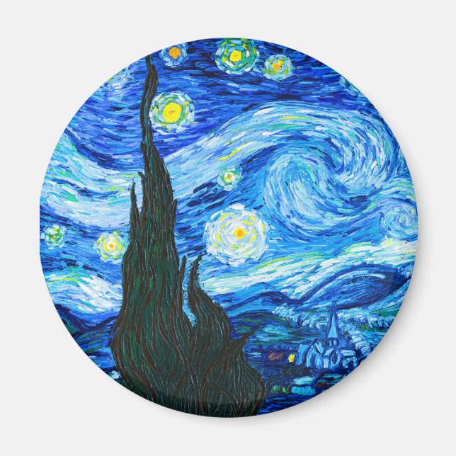 Van Gogh Starry Night Magnet (Framsidan)