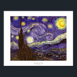 Van Gogh Starry Night-målare av konstnären Vincent Poster<br><div class="desc">Vincent Van Gogh var en djärv och skicklig målare som för alltid har förändrat contemporaryns konst. Hans talang blev okänd under hans tragiska livstid i kort. Men hans målningar har de högsta priserna någonsin när de komar upp till auktion i dag. Hans verk är så unika och vackra. Hans visioner...</div>