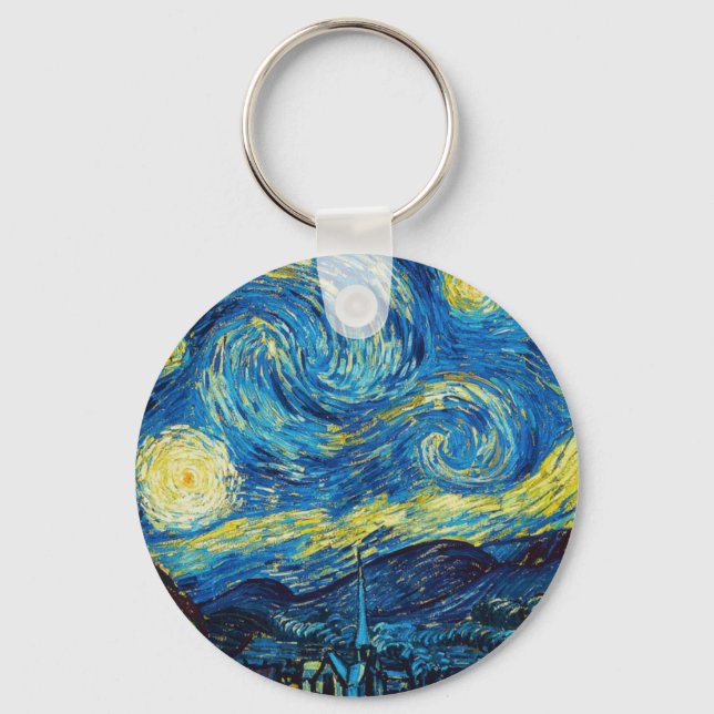 Van Gogh Starry Night Nyckelring (Framsida)