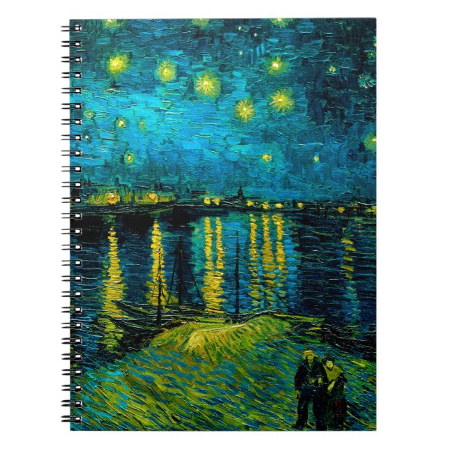 Van Gogh Starry Night over Rhône Anteckningsbok (Framsidan)