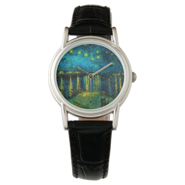 Van Gogh Starry Night over Rhône Armbandsur (Framsida)