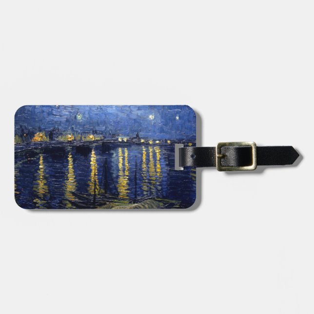 Van Gogh Starry Night over Rhone Bagagebricka (Horisontell Framsida)