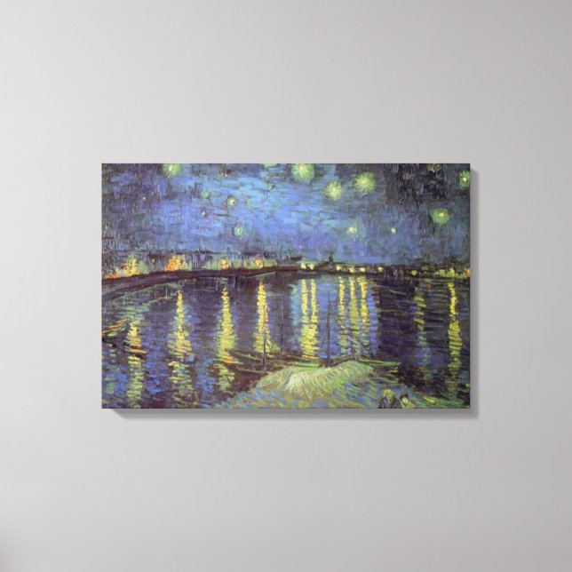 Van Gogh Starry Night over Rhone Canvastryck (Framsida)