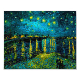 Van Gogh Starry Night over Rhône Fototryck