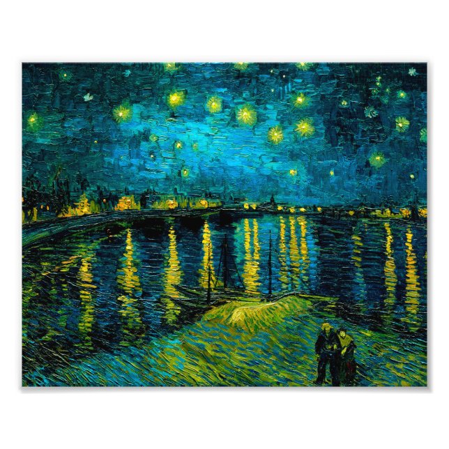 Van Gogh Starry Night over Rhône Fototryck (Framsidan)