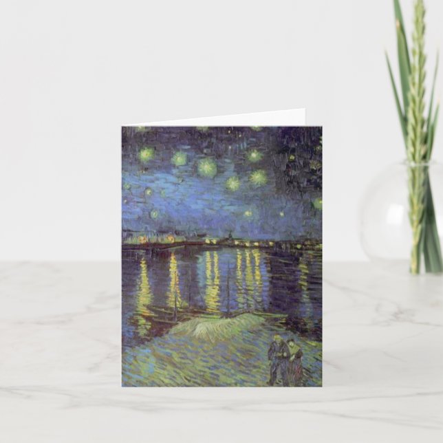 Van Gogh Starry Night over Rhone Helgkort (Framsida)