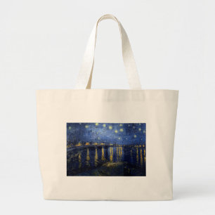 Van Gogh Starry Night over Rhone Jumbo Tygkasse