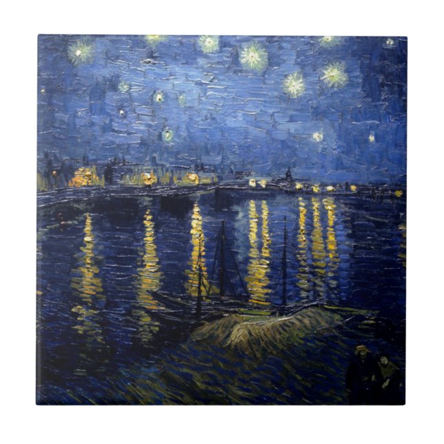 Van Gogh Starry Night over Rhone Kakelplatta (Framsidan)