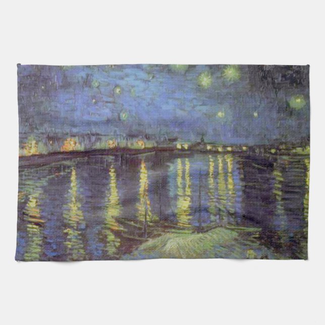 Van Gogh Starry Night over Rhone Kökshandduk (Horisontell)