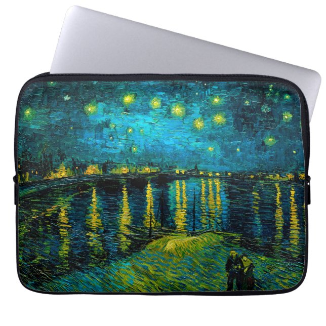 Van Gogh Starry Night over Rhône Laptop Fodral (Framsidan)