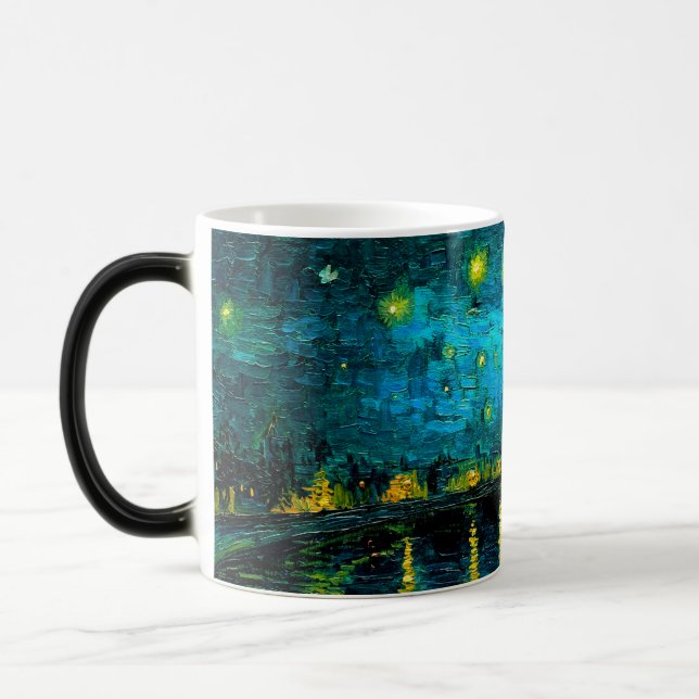 Van Gogh Starry Night over Rhône Magisk Mugg (Vänster)